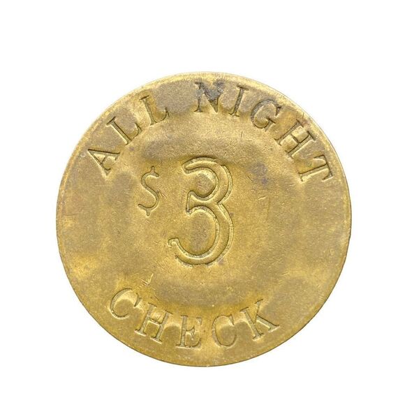 Hap's Bath House New York Token Good For All Night  Brass Coin Screw Bath Beans - Picture 2 of 6
